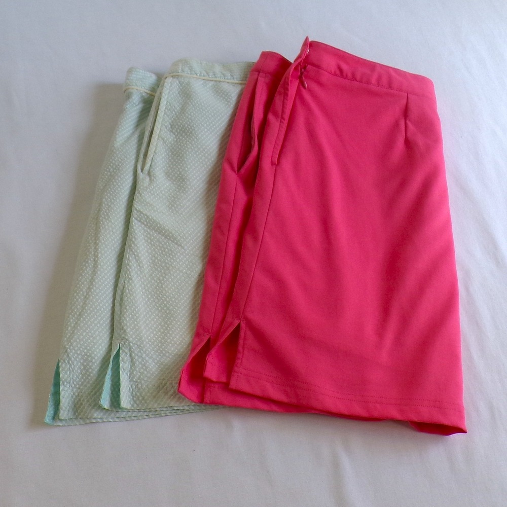 Lot of 2 Greg Norman Women's Perfect Fit Lined Mini Golf Skorts  Size 14 EUC
